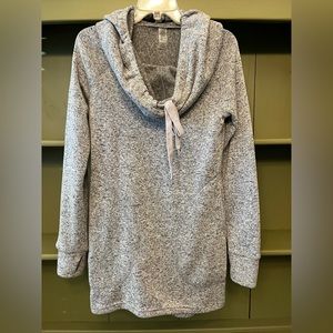 Lola by AFG Cowl Hood Athletic Tunic Sweater Dress